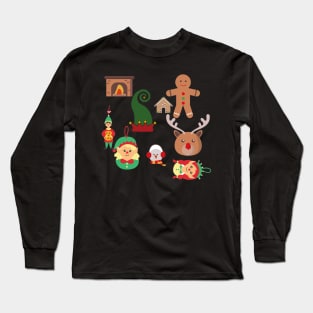 All In One Christmas Design Long Sleeve T-Shirt